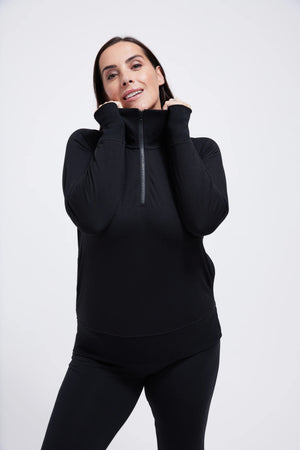 Women's Zip neck G-Pro technology fleece long sleeve top