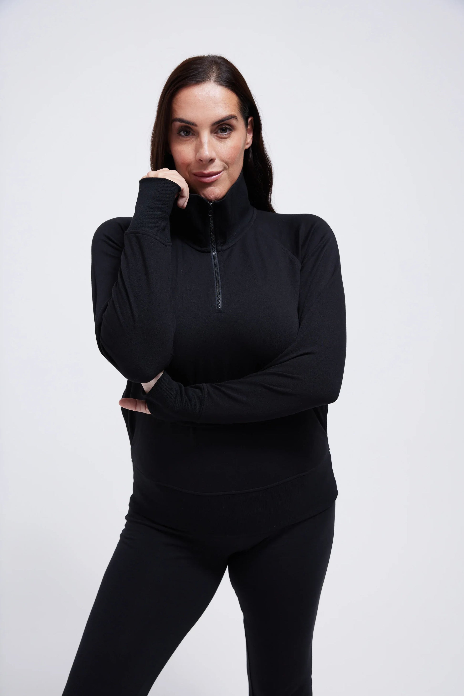 Women's Zip neck G-Pro technology fleece long sleeve top